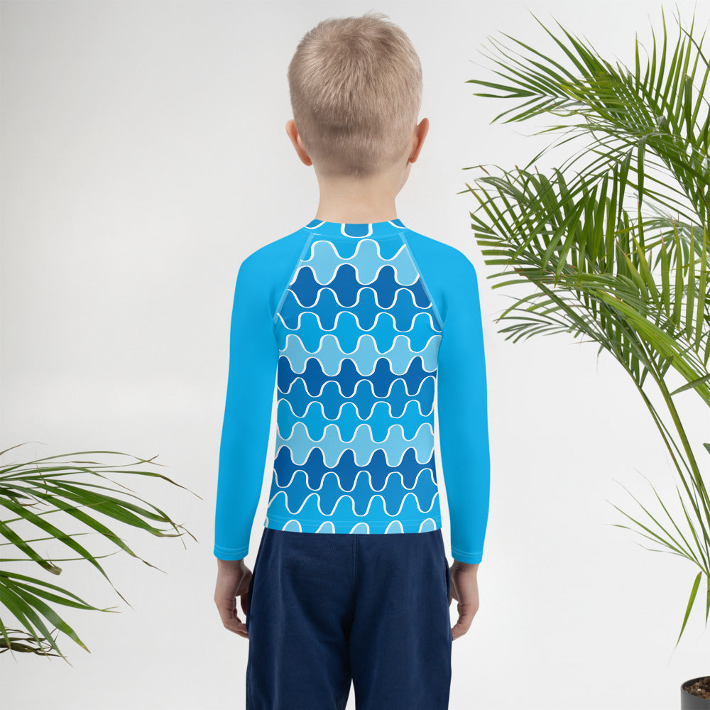 Squiggle Waves Kids Rash Guard