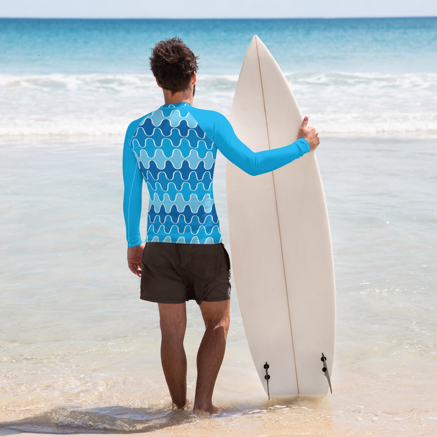 Squiggle Waves Men's Rash Guard