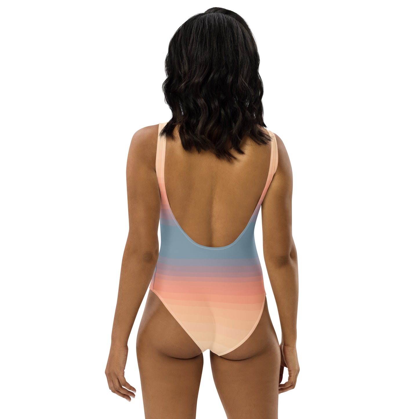 Minimalist Sunset One-Piece Swimsuit