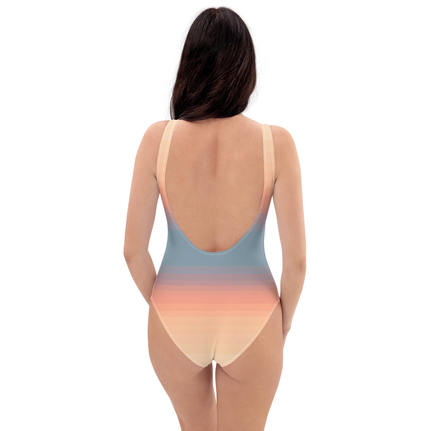Minimalist Sunset One-Piece Swimsuit