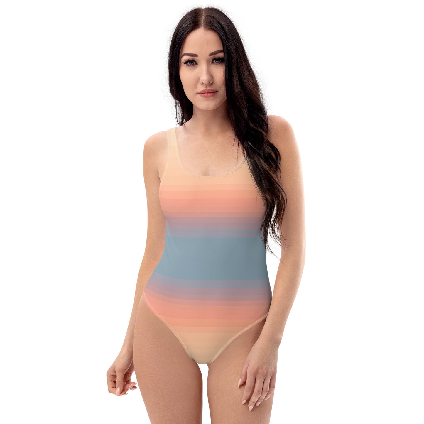 Minimalist Sunset One-Piece Swimsuit