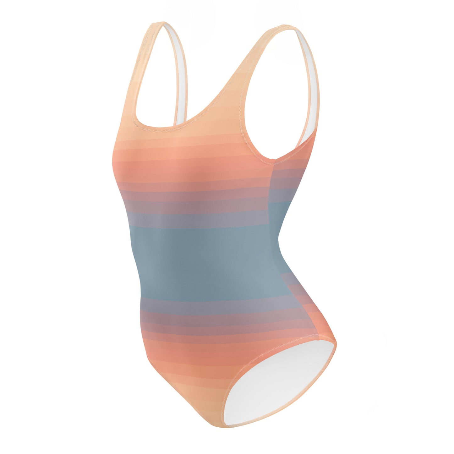 Minimalist Sunset One-Piece Swimsuit