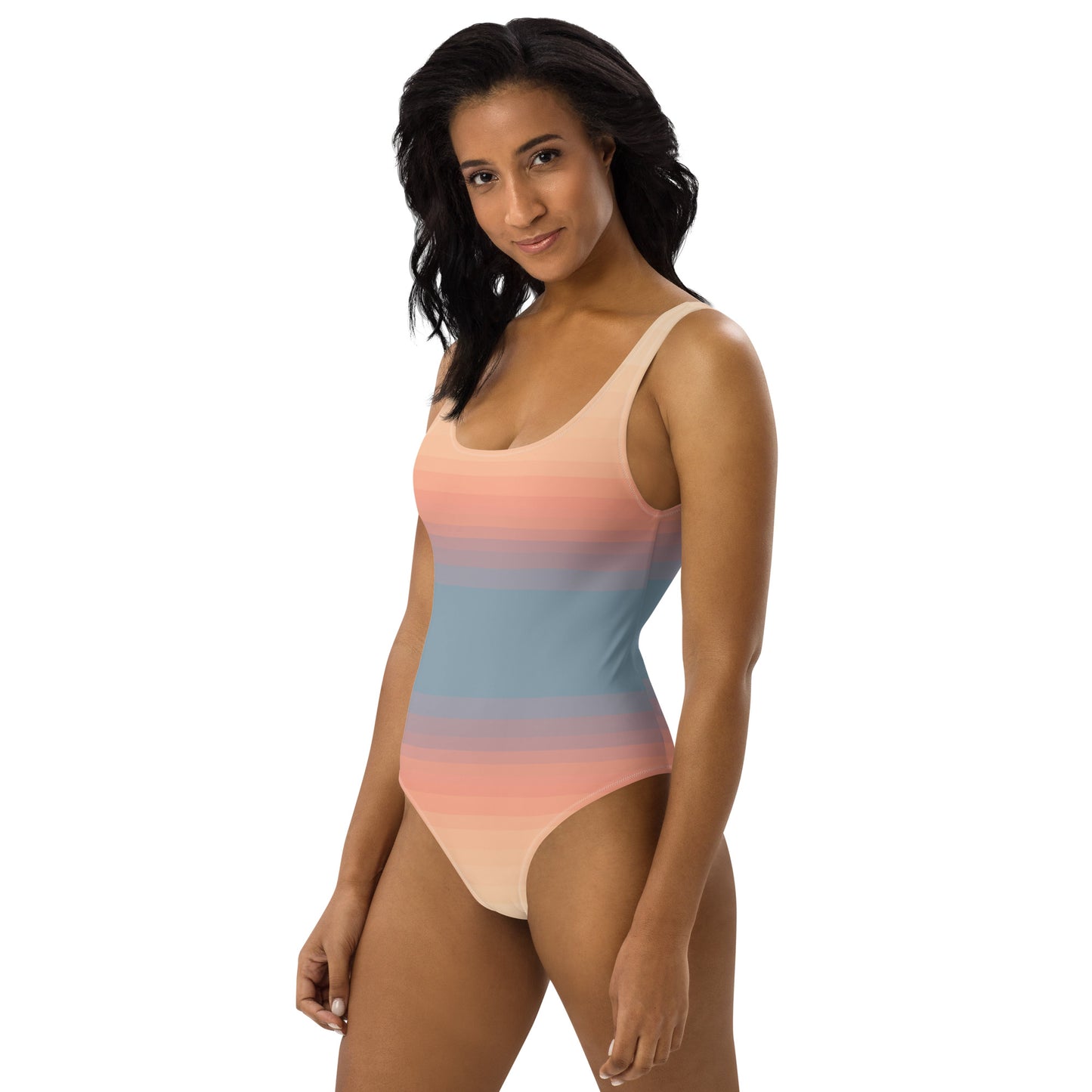 Minimalist Sunset One-Piece Swimsuit