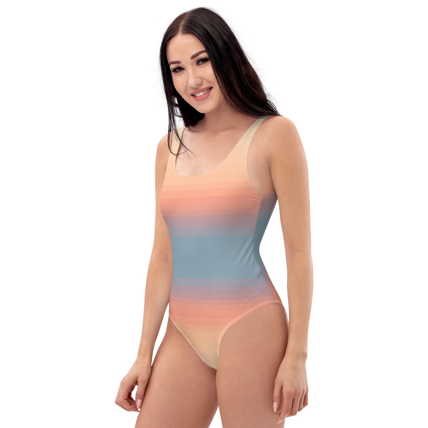 Minimalist Sunset One-Piece Swimsuit