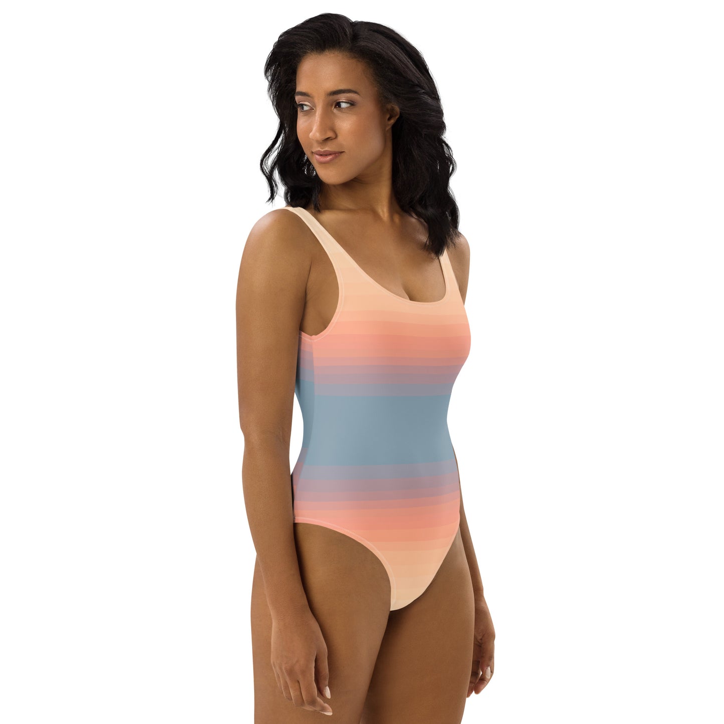 Minimalist Sunset One-Piece Swimsuit