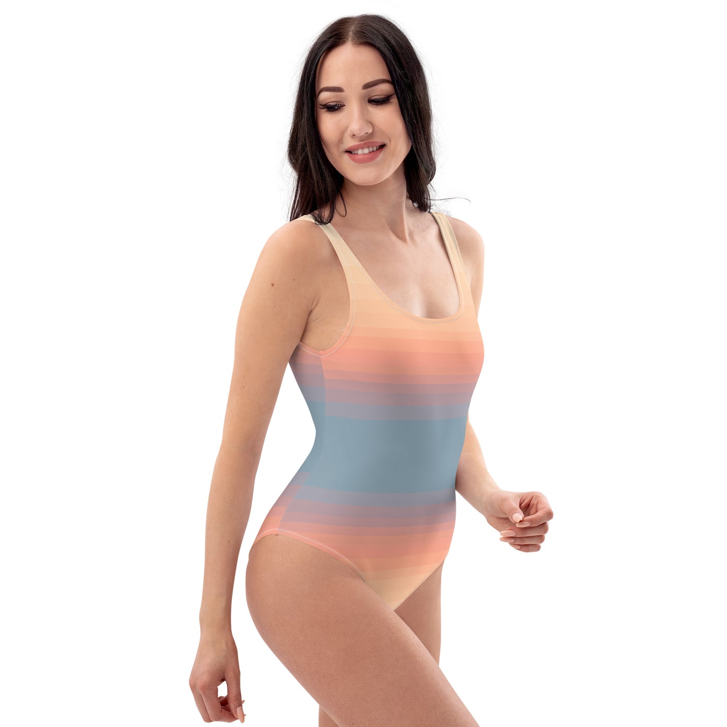 Minimalist Sunset One-Piece Swimsuit