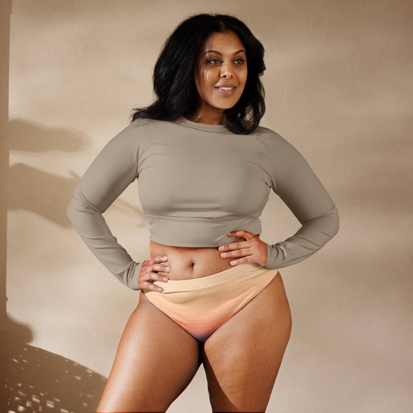 Minimalist Sunset Recycled High-Waisted Bikini Bottom