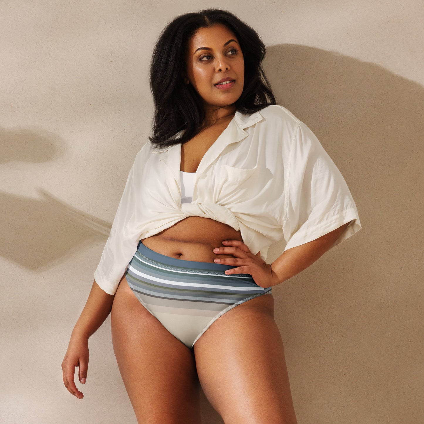 Sky Surf Sand Recycled High-Waisted Bikini Bottom