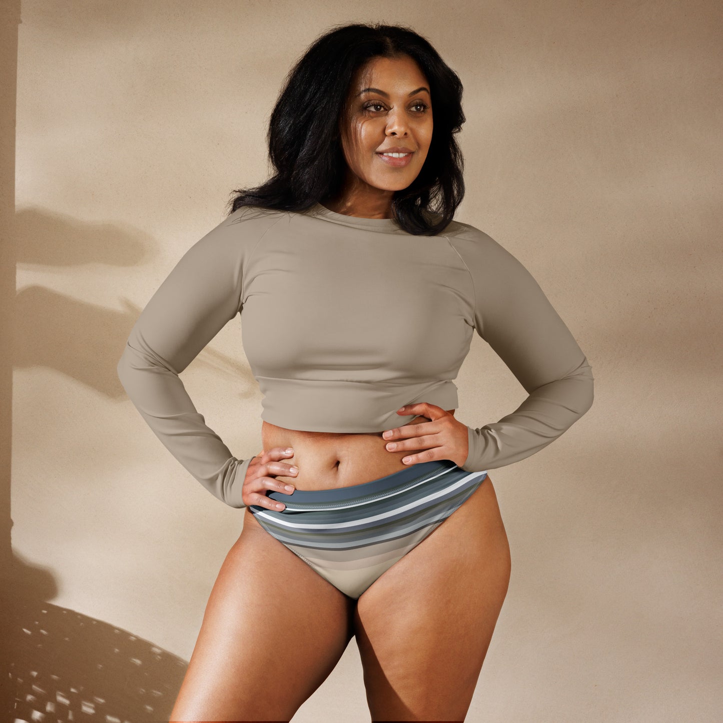 Sky Surf Sand Recycled High-Waisted Bikini Bottom