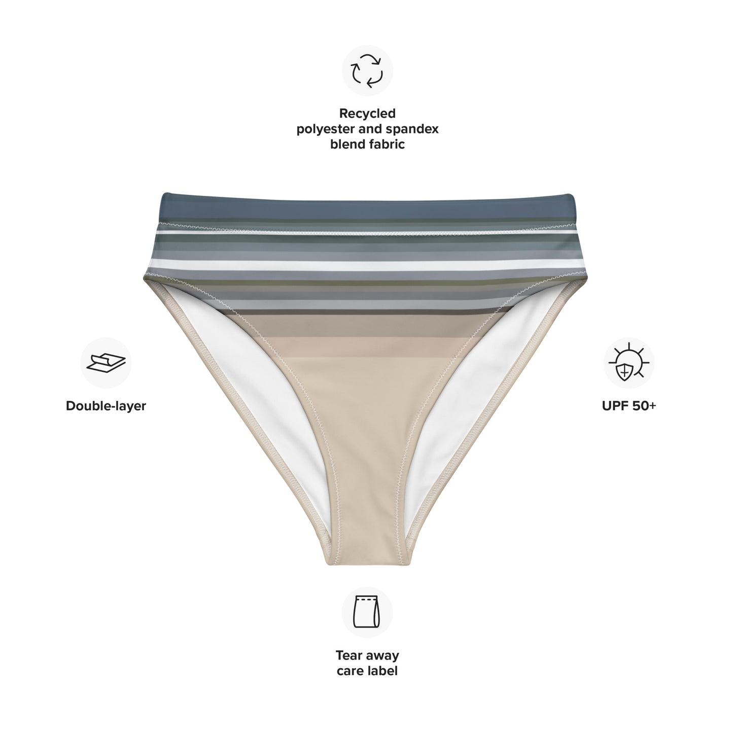 Sky Surf Sand Recycled High-Waisted Bikini Bottom