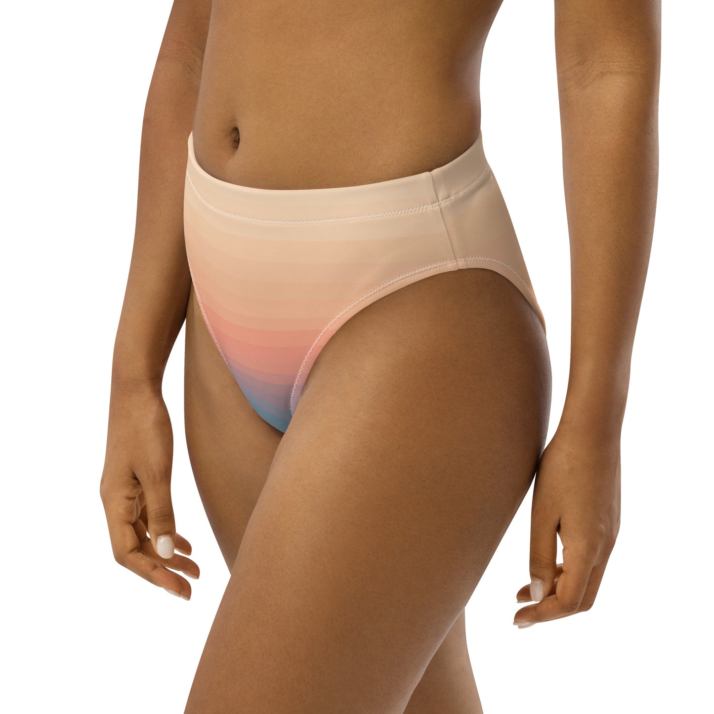 Minimalist Sunset Recycled High-Waisted Bikini Bottom
