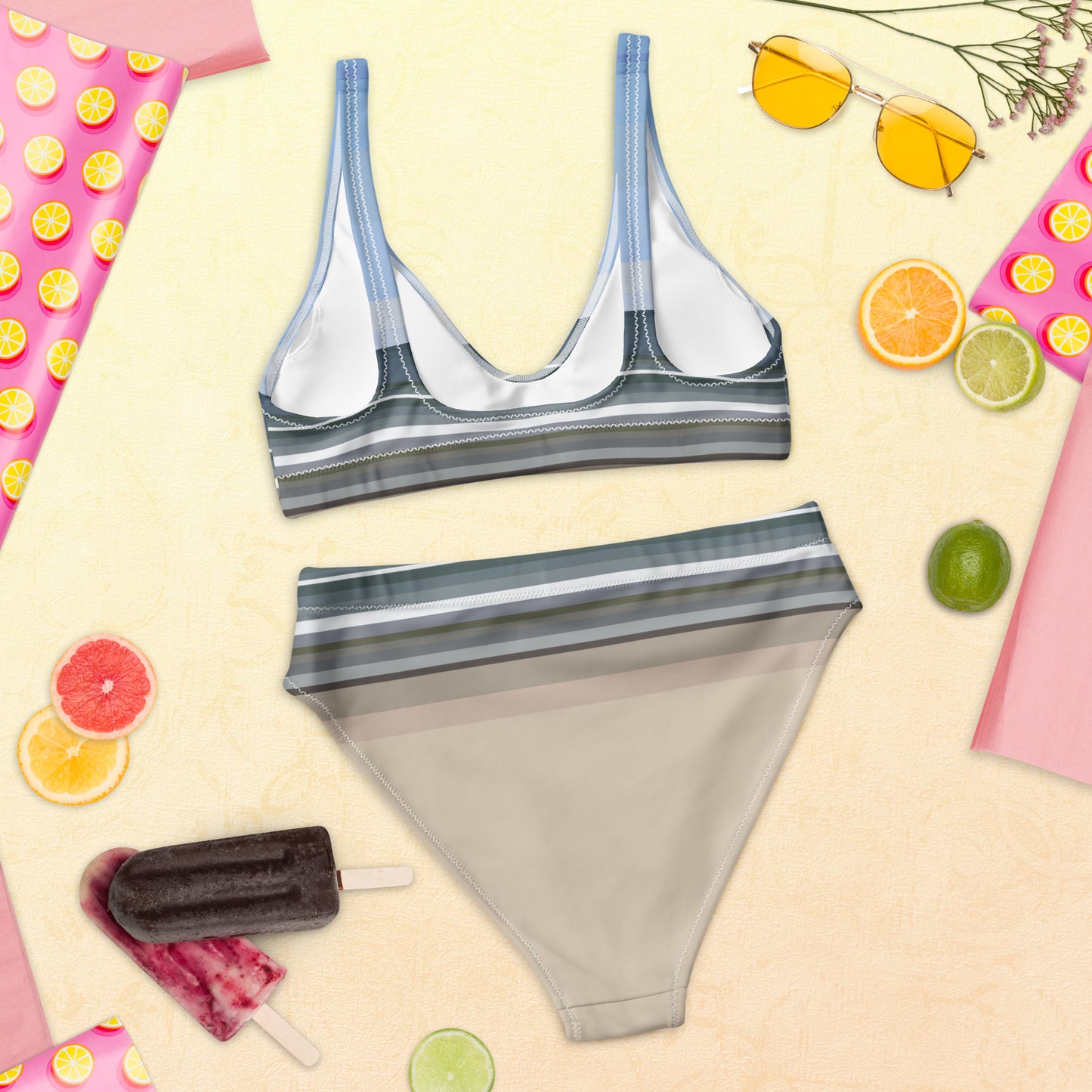 Sky Surf Sand Recycled High-Waisted Bikini
