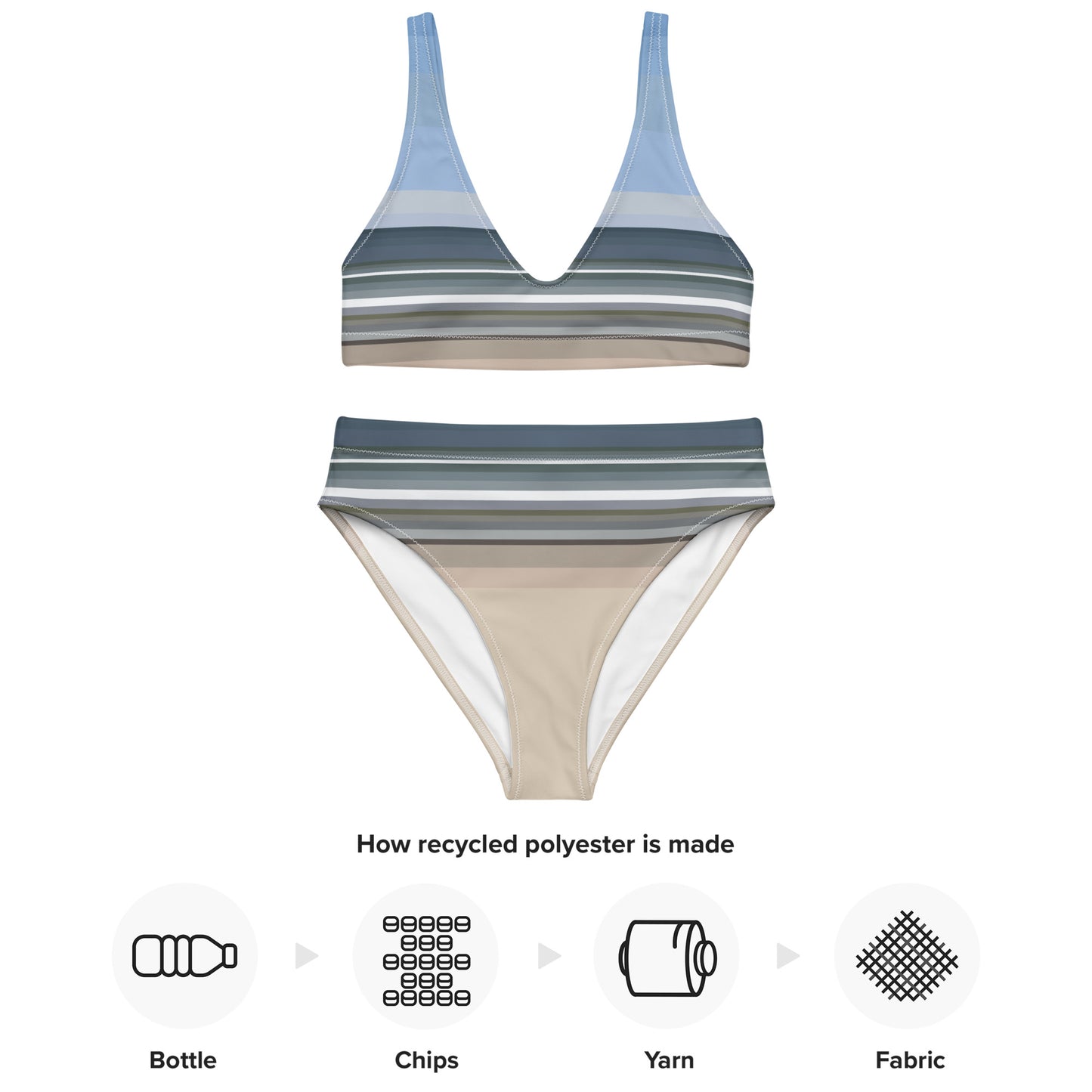 Sky Surf Sand Recycled High-Waisted Bikini