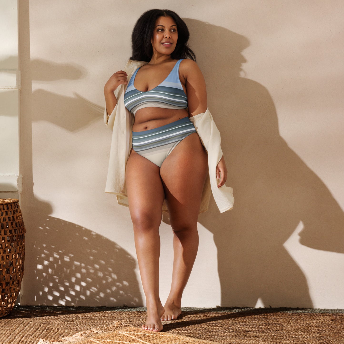 Sky Surf Sand Recycled High-Waisted Bikini