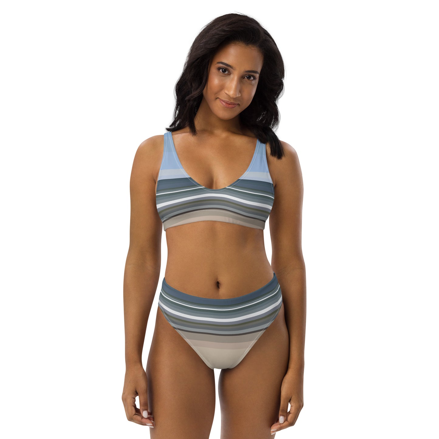 Sky Surf Sand Recycled High-Waisted Bikini