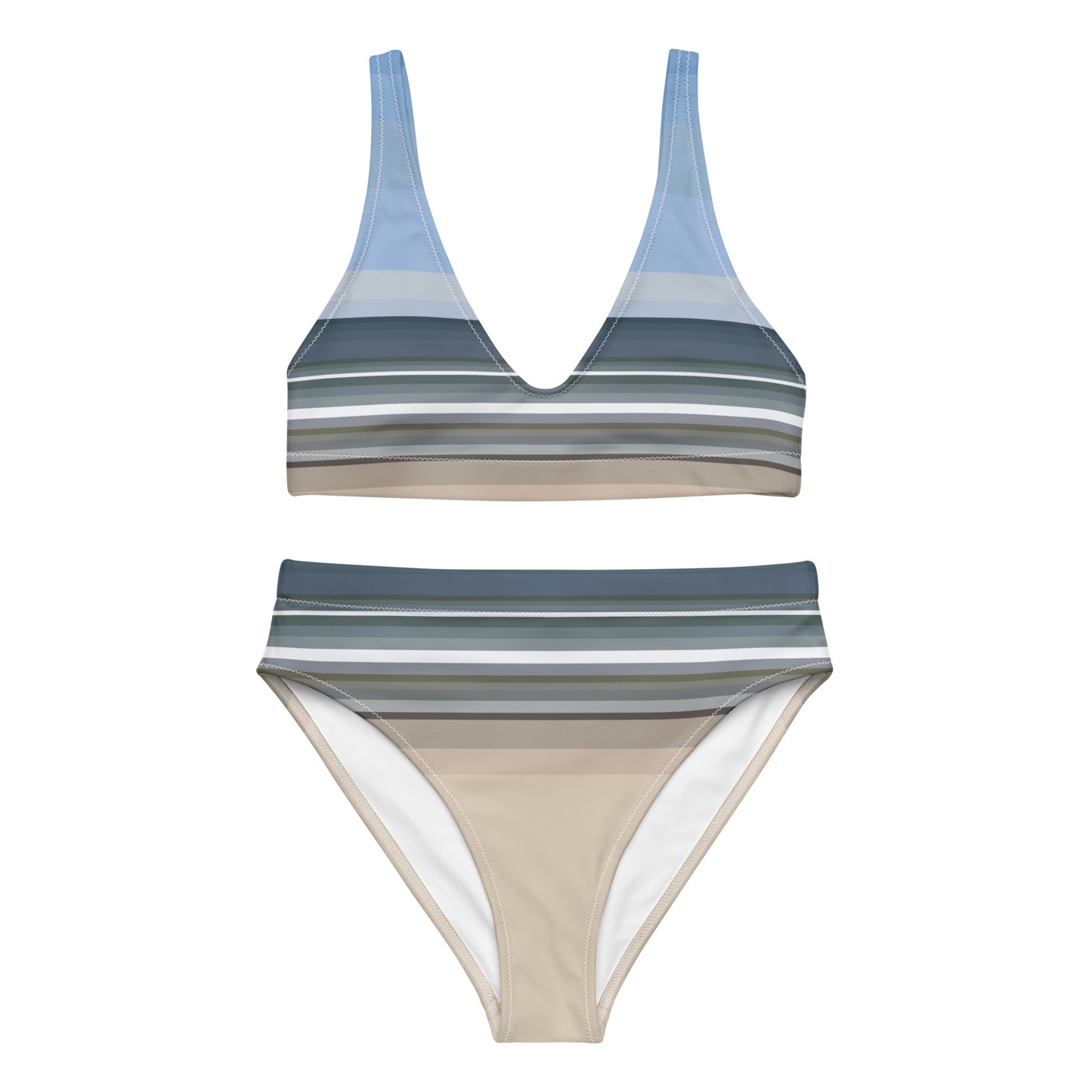 Sky Surf Sand Recycled High-Waisted Bikini