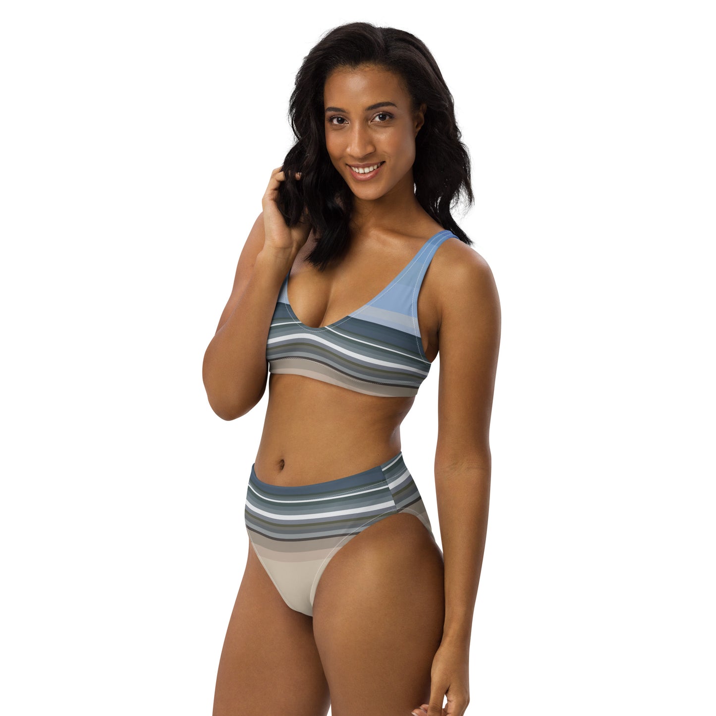 Sky Surf Sand Recycled High-Waisted Bikini