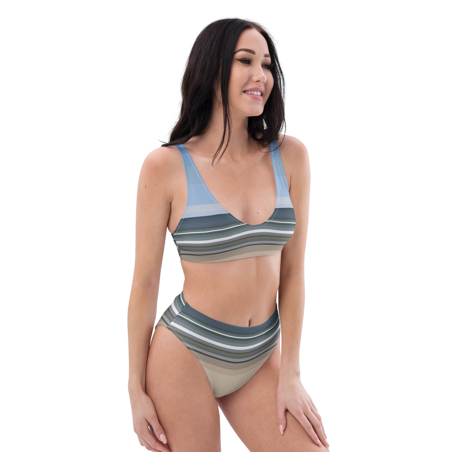 Sky Surf Sand Recycled High-Waisted Bikini