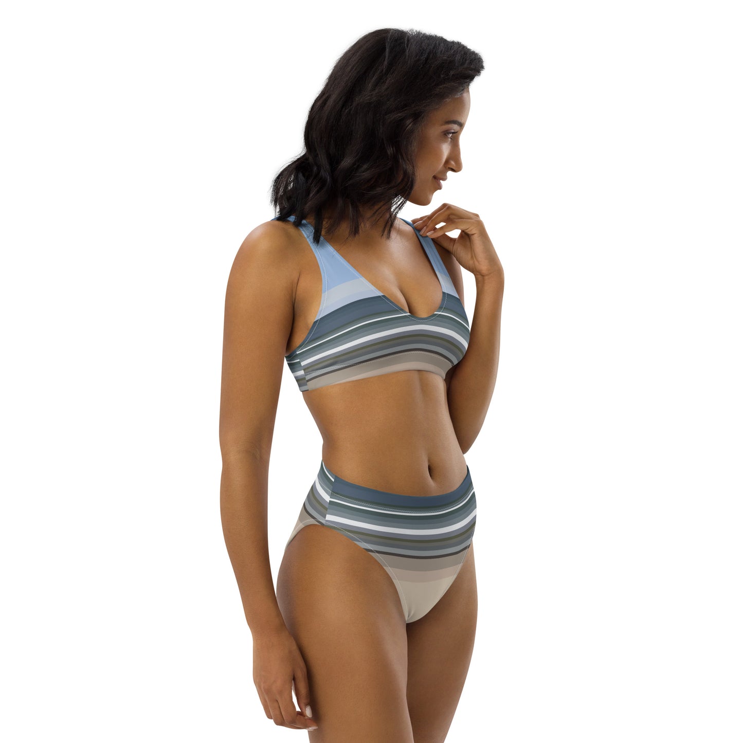 Sky Surf Sand Recycled High-Waisted Bikini