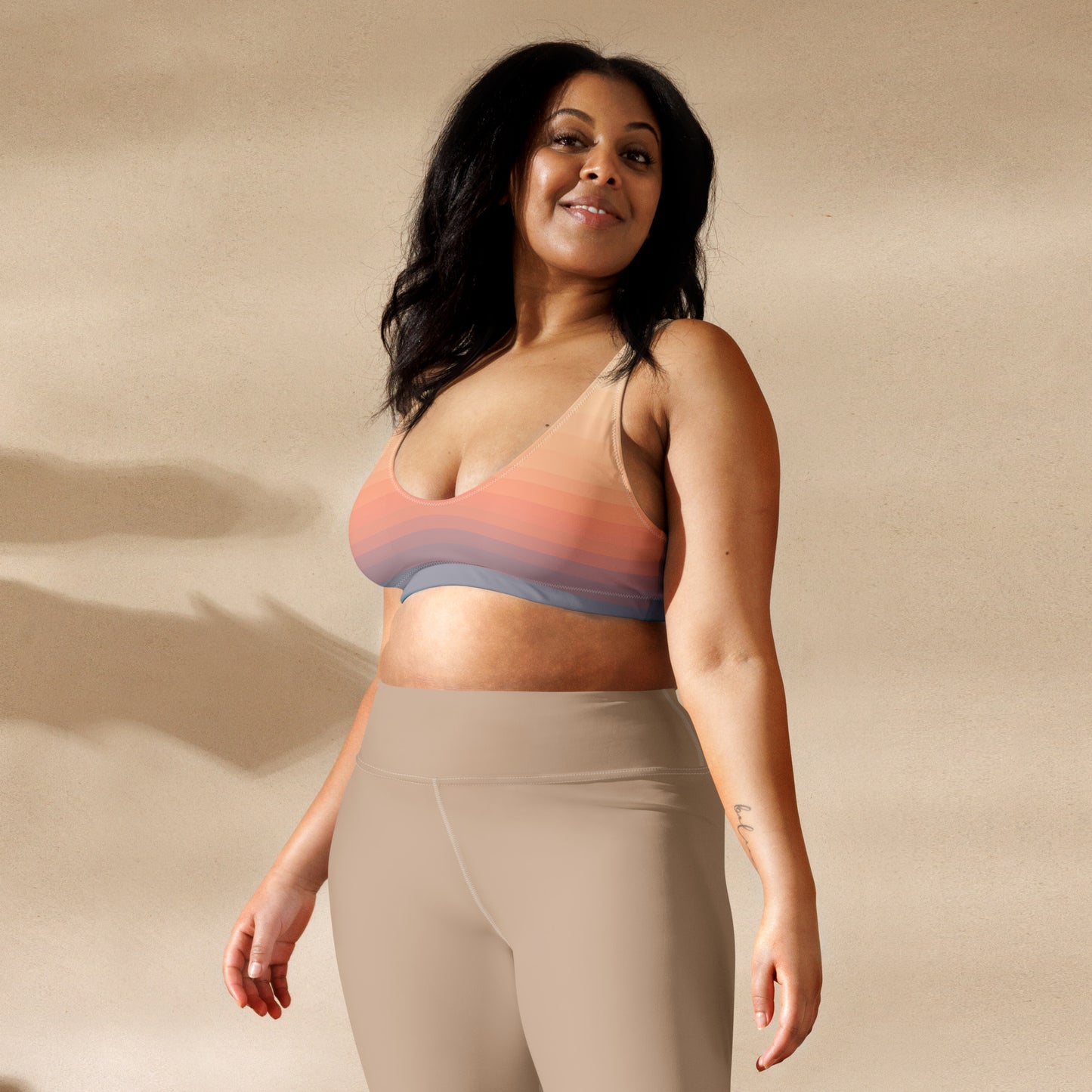 Minimalist Sunset Recycled Padded Bikini Top
