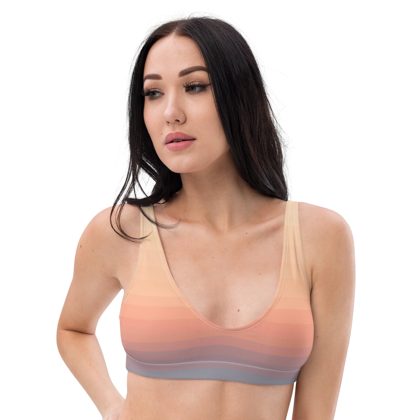 Minimalist Sunset Recycled Padded Bikini Top