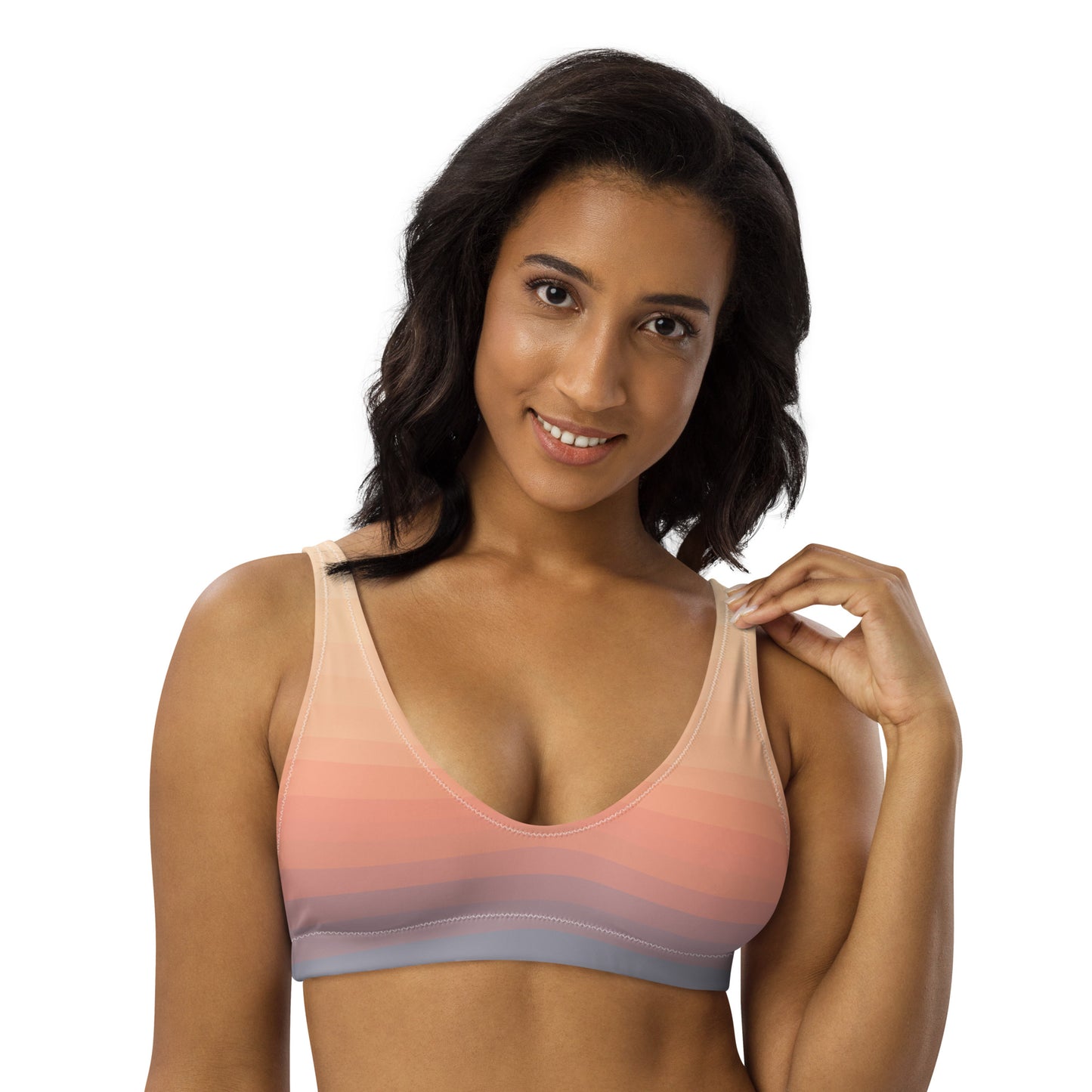 Minimalist Sunset Recycled Padded Bikini Top
