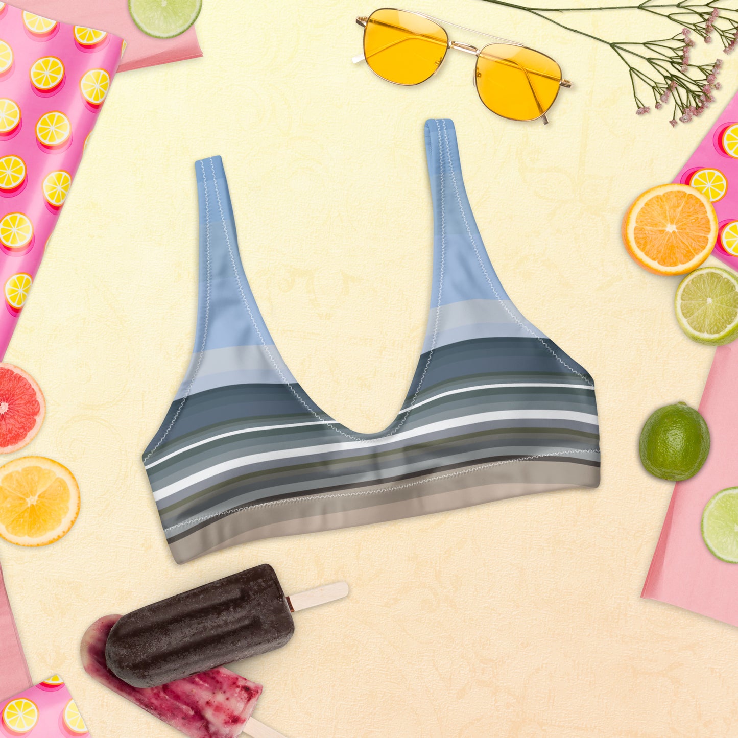 Sky Surf Sand Recycled Padded Bikini Top