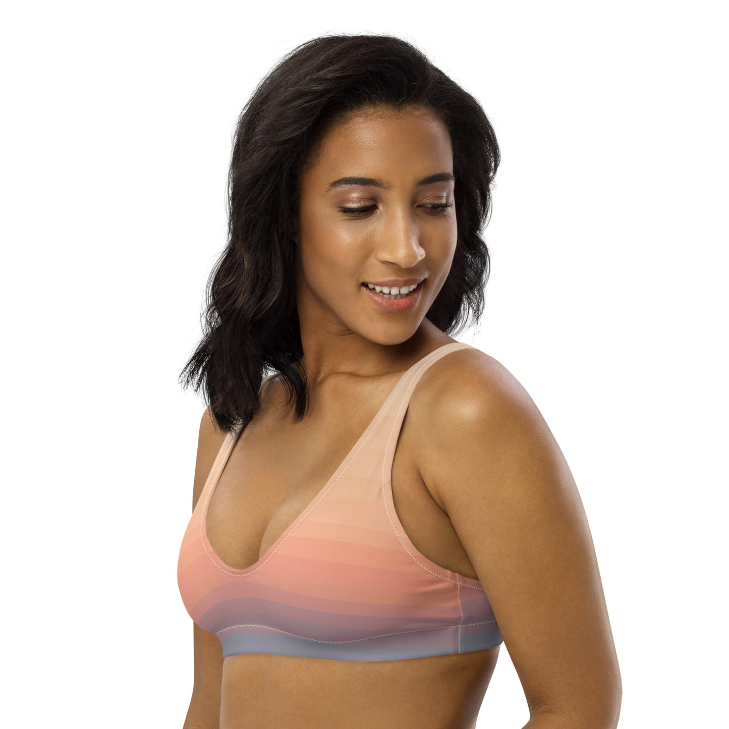 Minimalist Sunset Recycled Padded Bikini Top