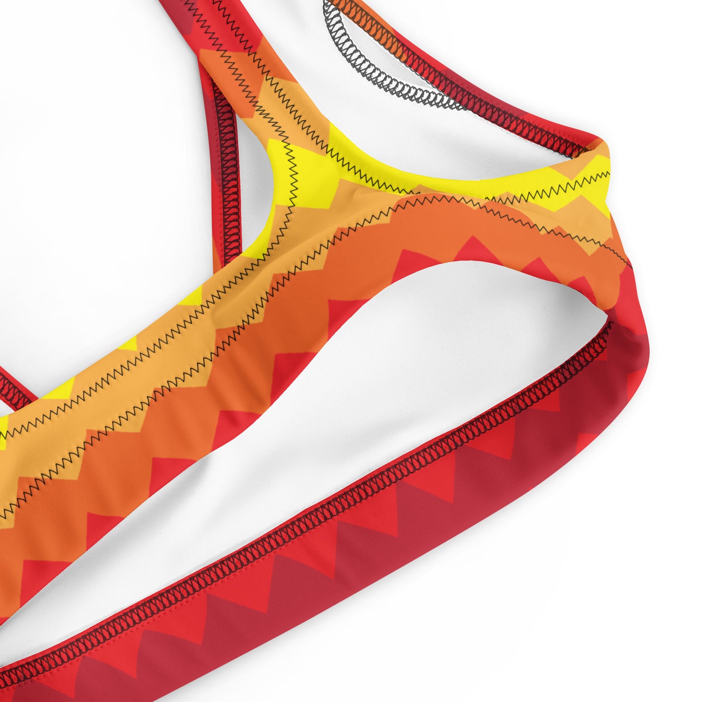 Zigzag Rays Recycled Padded Bikini Top