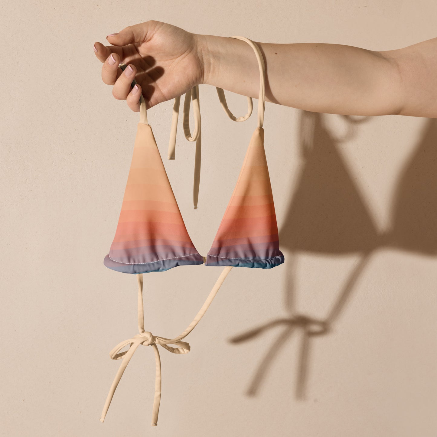 Minimalist Sunset Recycled String Bikini Top