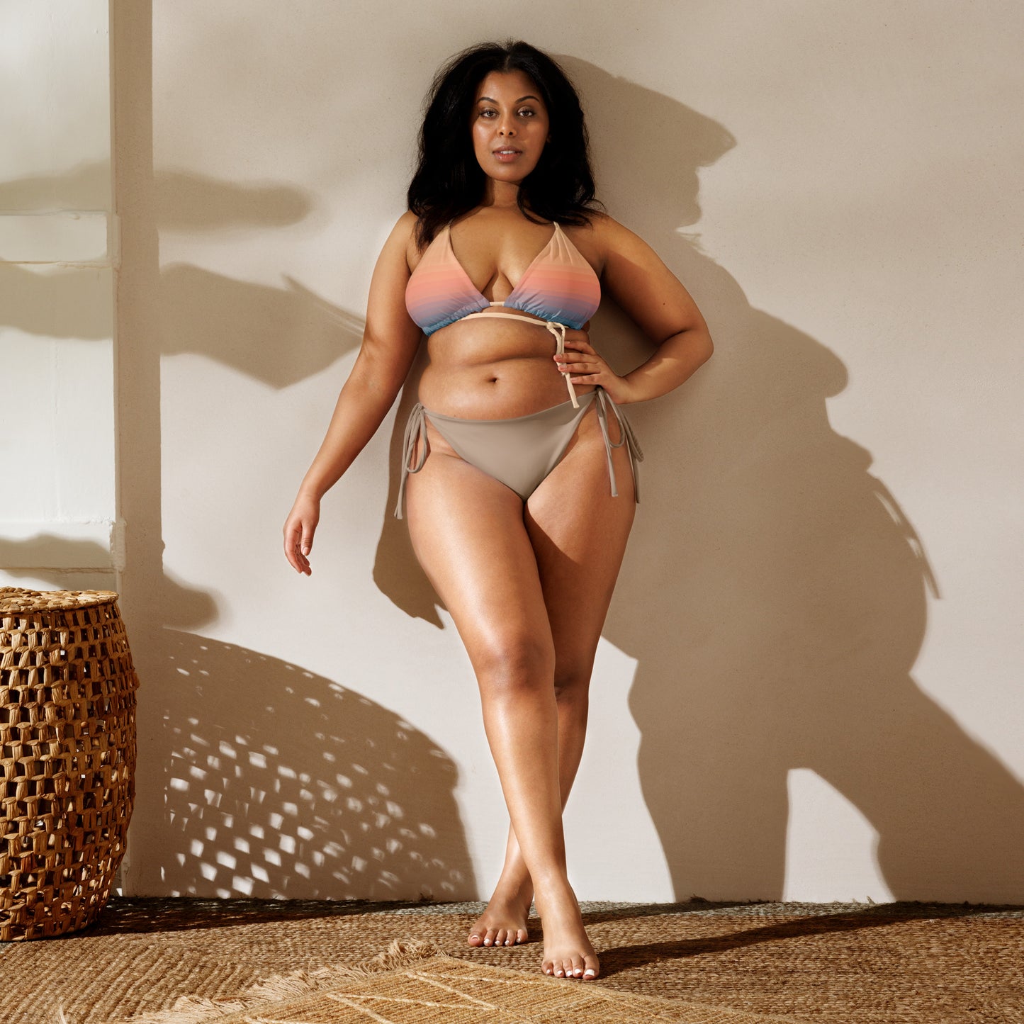 Minimalist Sunset Recycled String Bikini Top