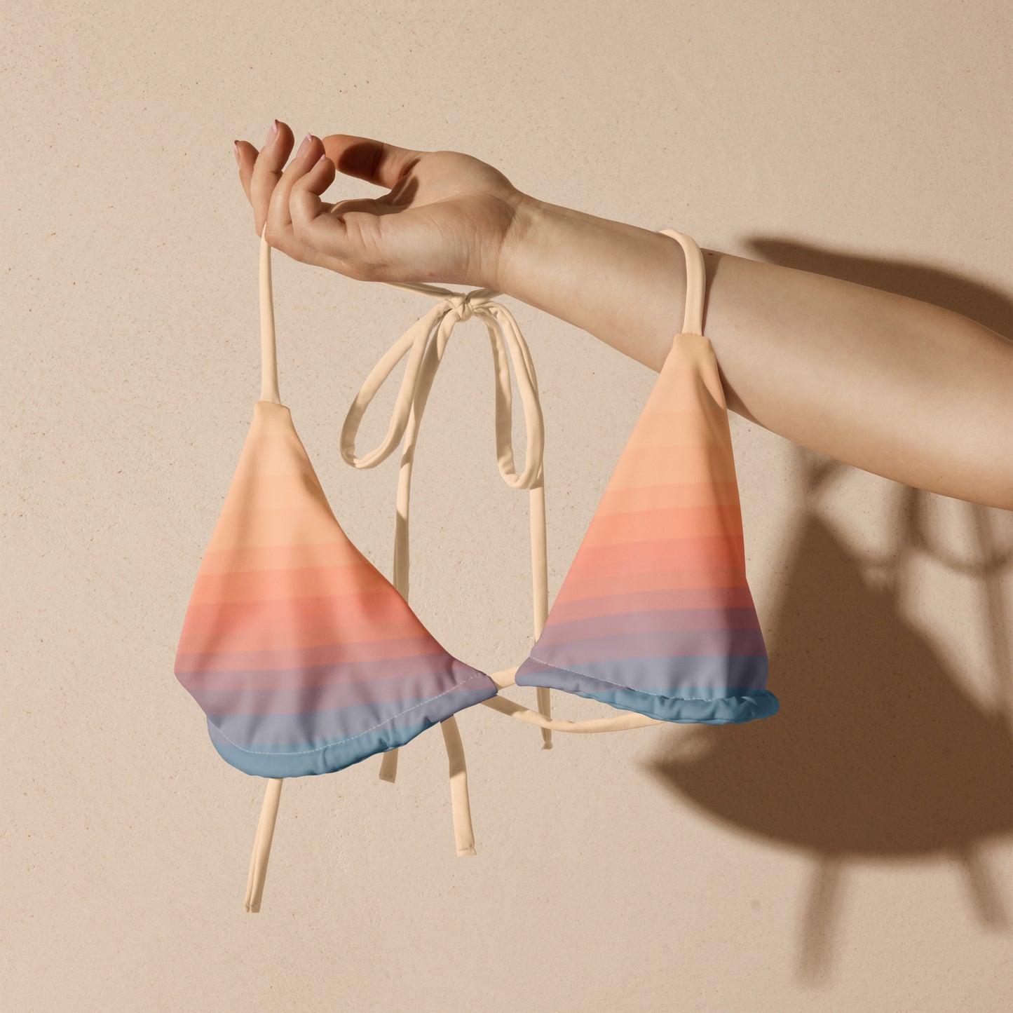 Minimalist Sunset Recycled String Bikini Top