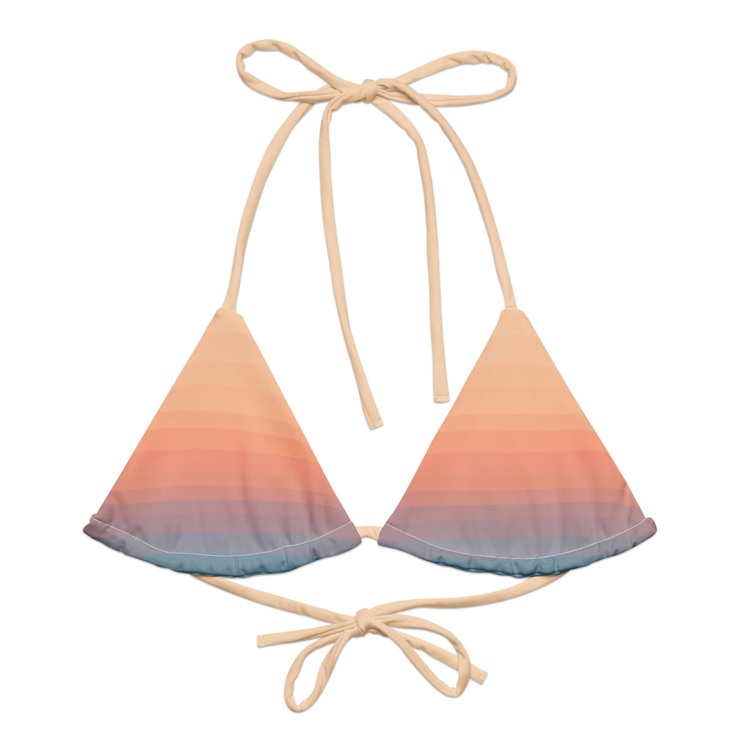 Minimalist Sunset Recycled String Bikini Top