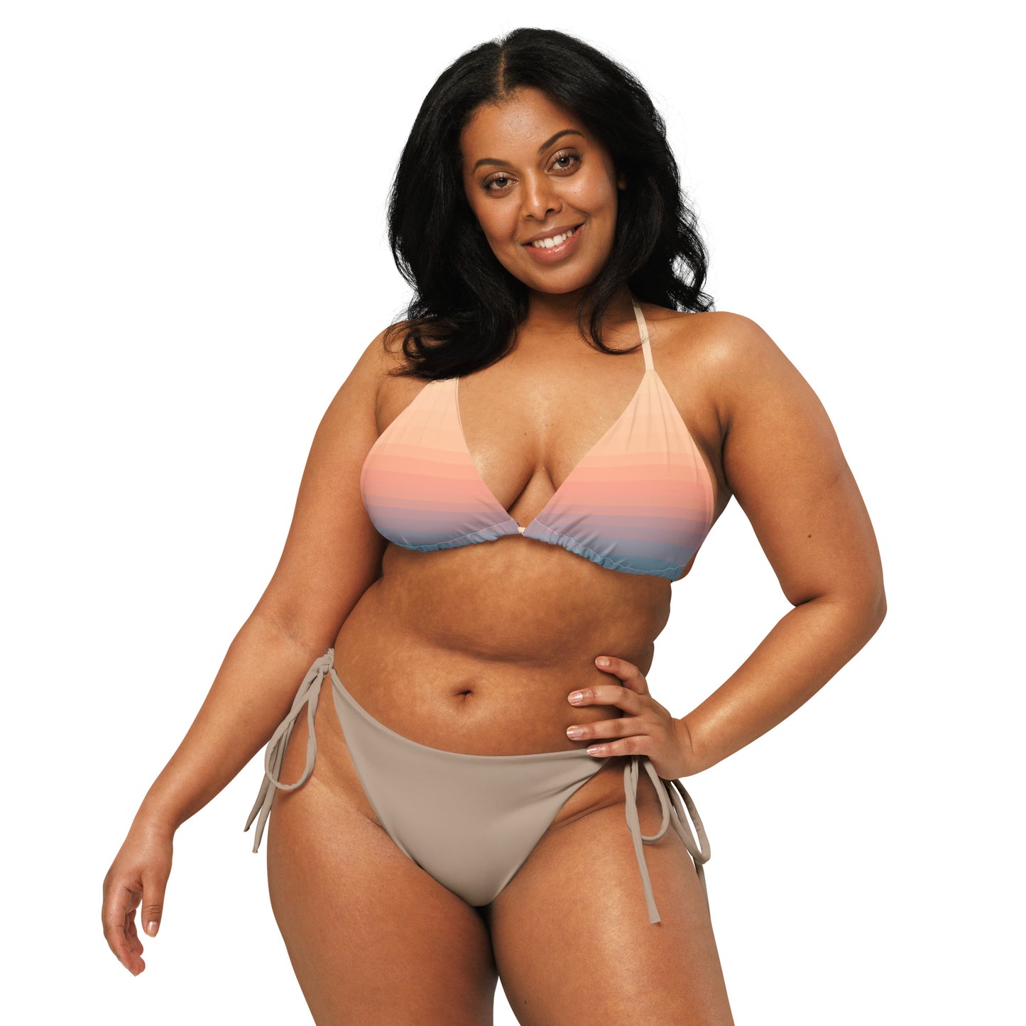 Minimalist Sunset Recycled String Bikini Top