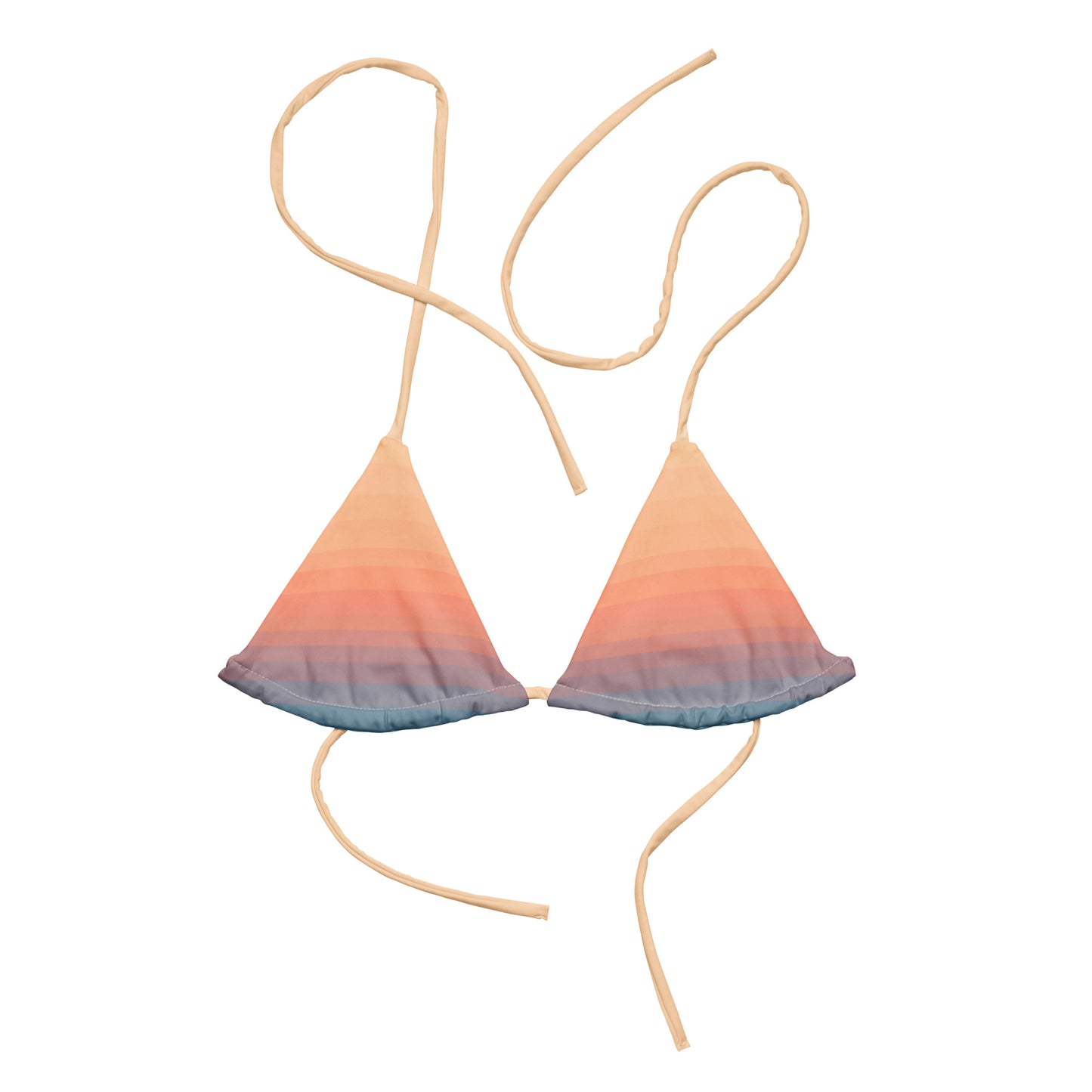 Minimalist Sunset Recycled String Bikini Top