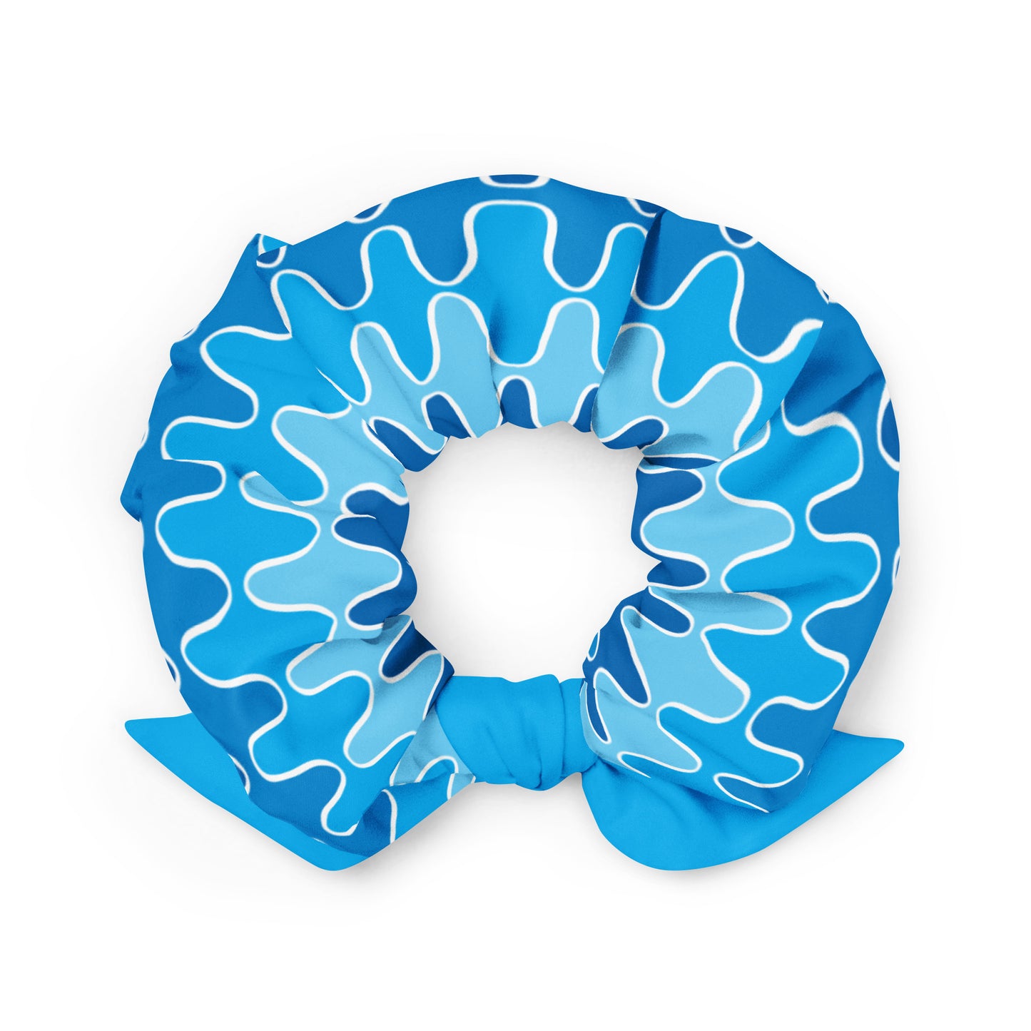 Squiggle Waves Recycled Hair Scrunchie