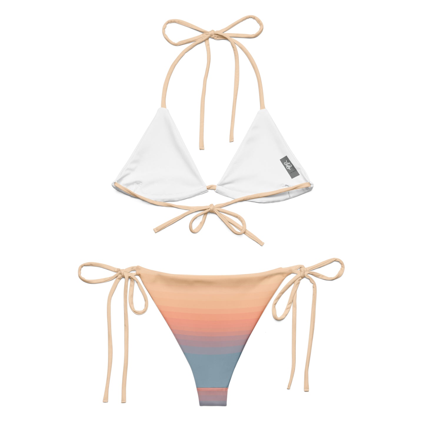 Minimalist Sunset Recycled String Bikini Set