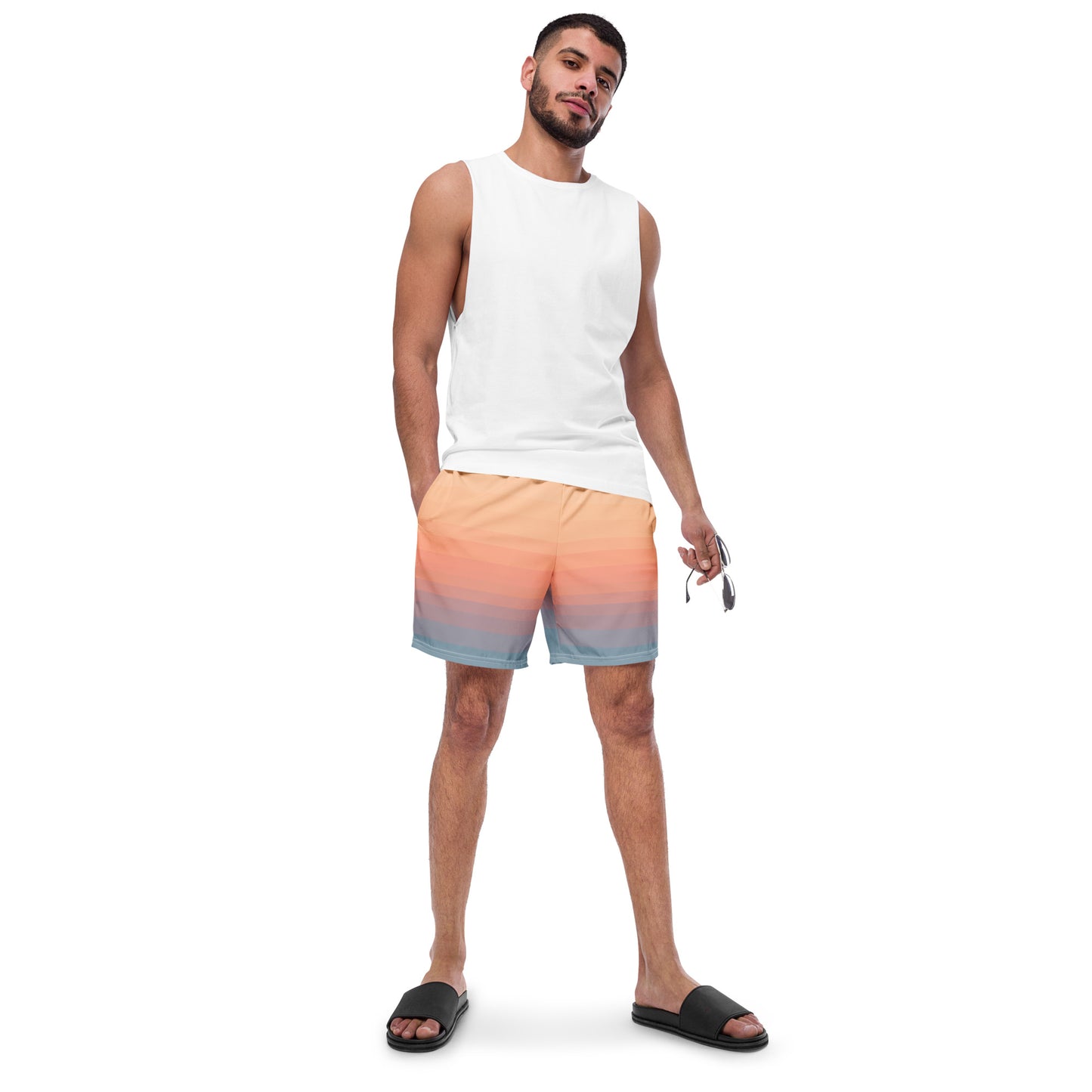 Minimalist Sunset Recycled Swim Trunks