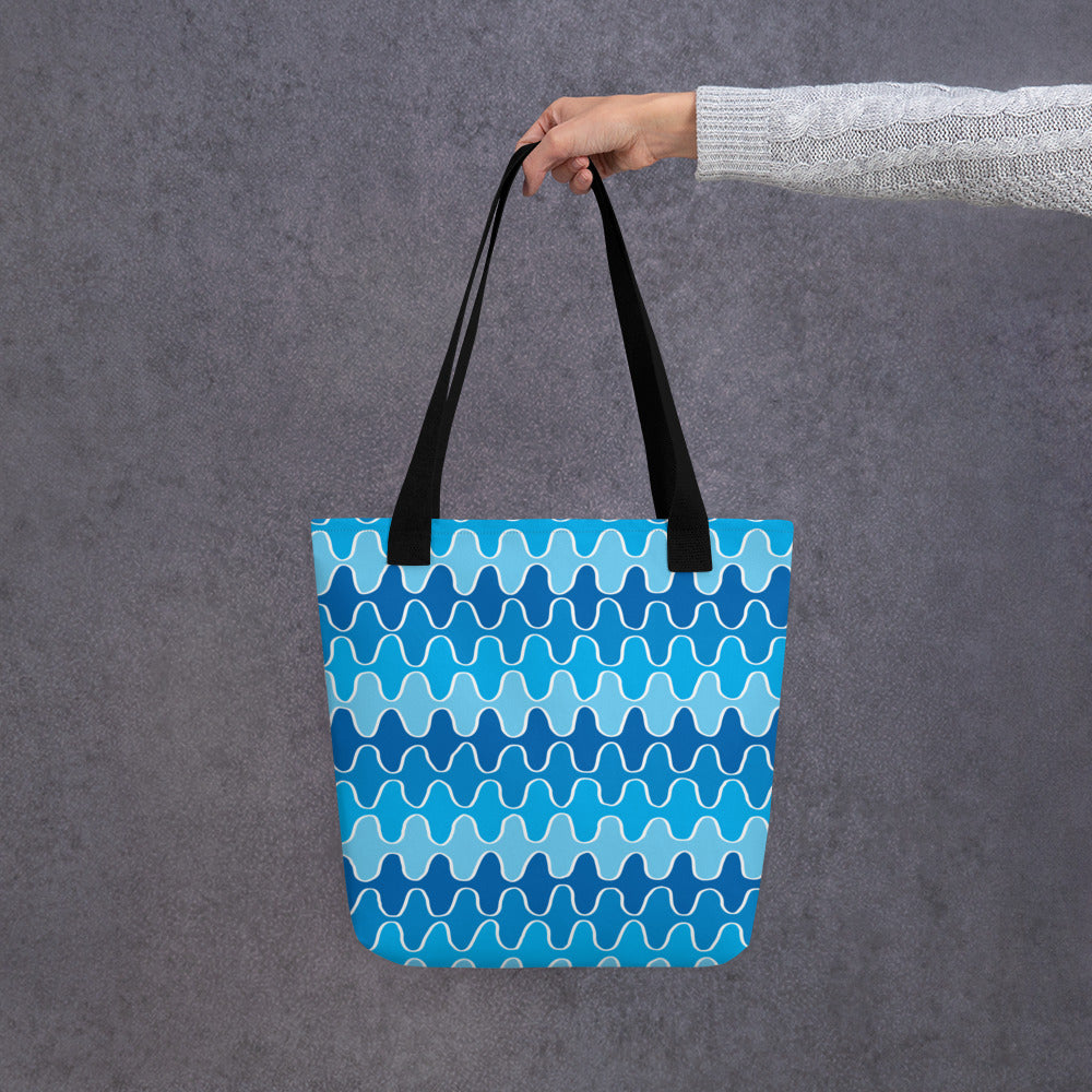Squiggle Waves Tote Bag