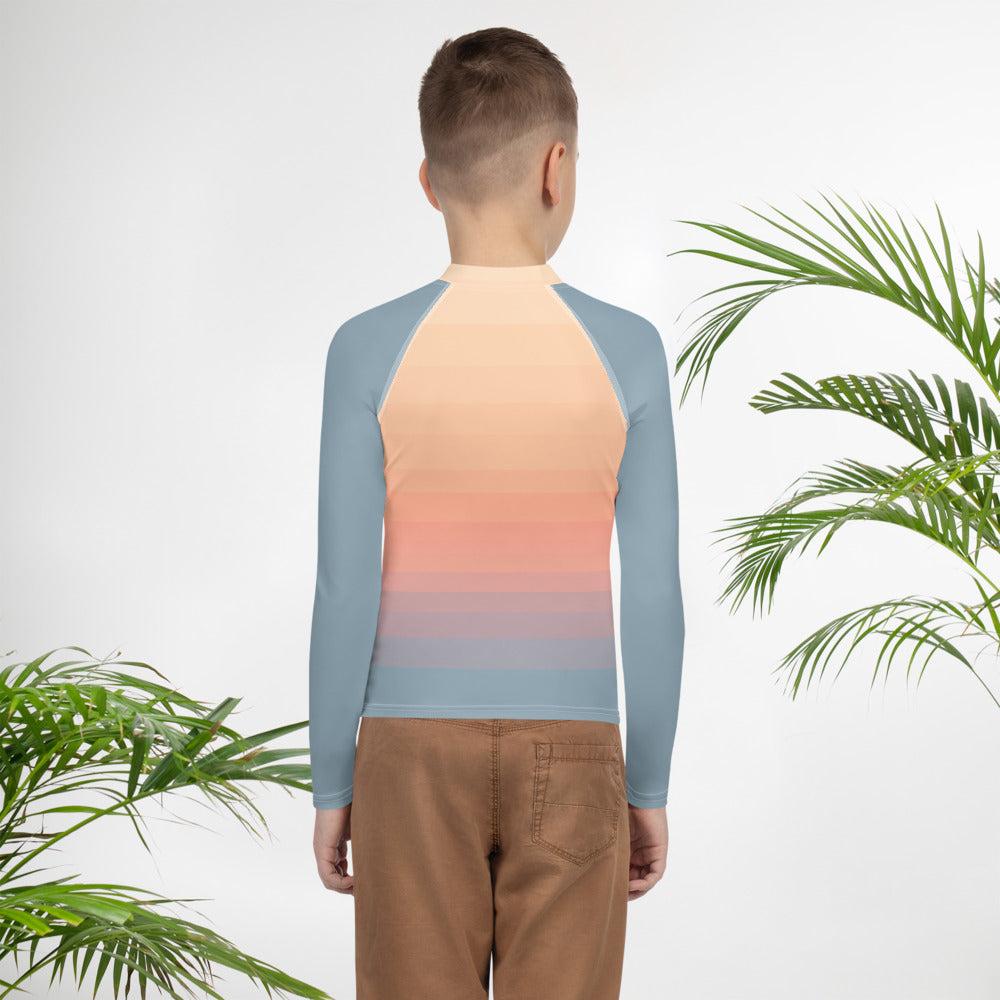 Minimalist Sunset Youth Rash Guard