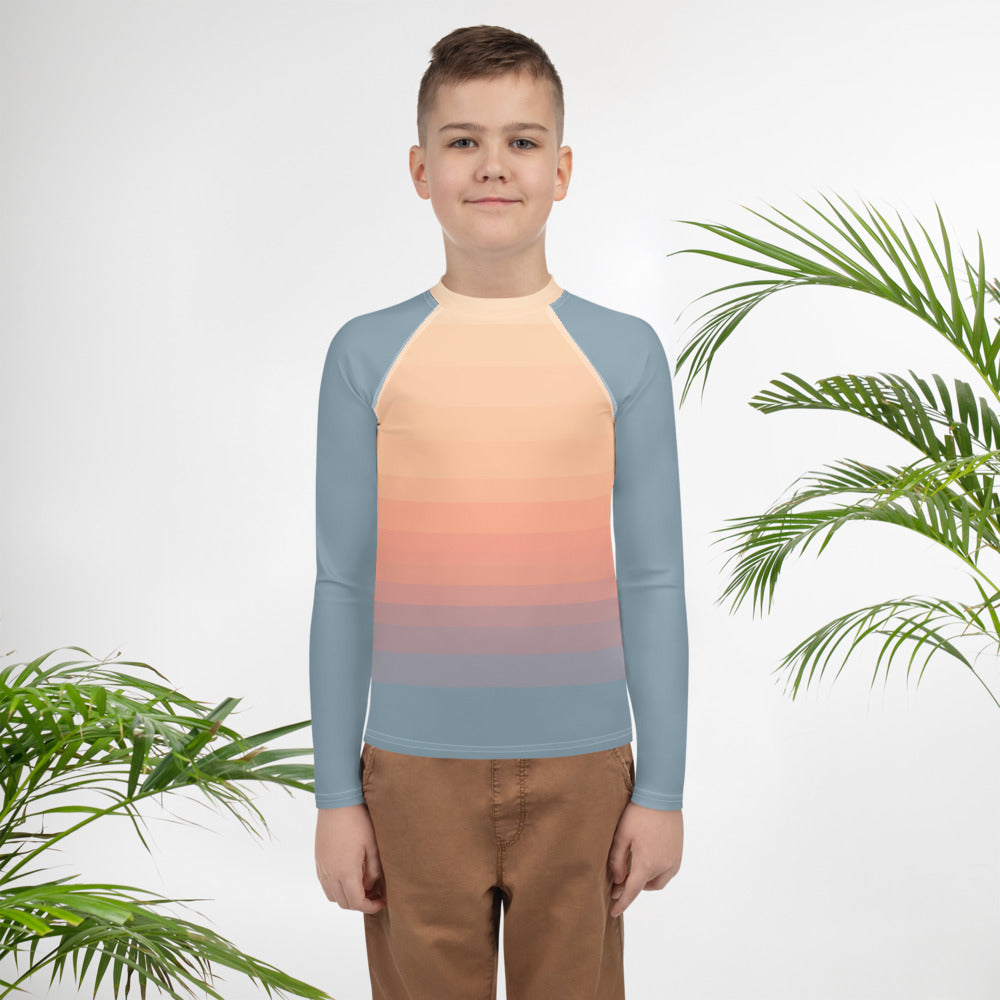 Minimalist Sunset Youth Rash Guard