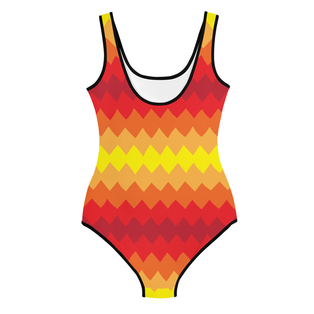 Zigzag Rays Youth Swimsuit