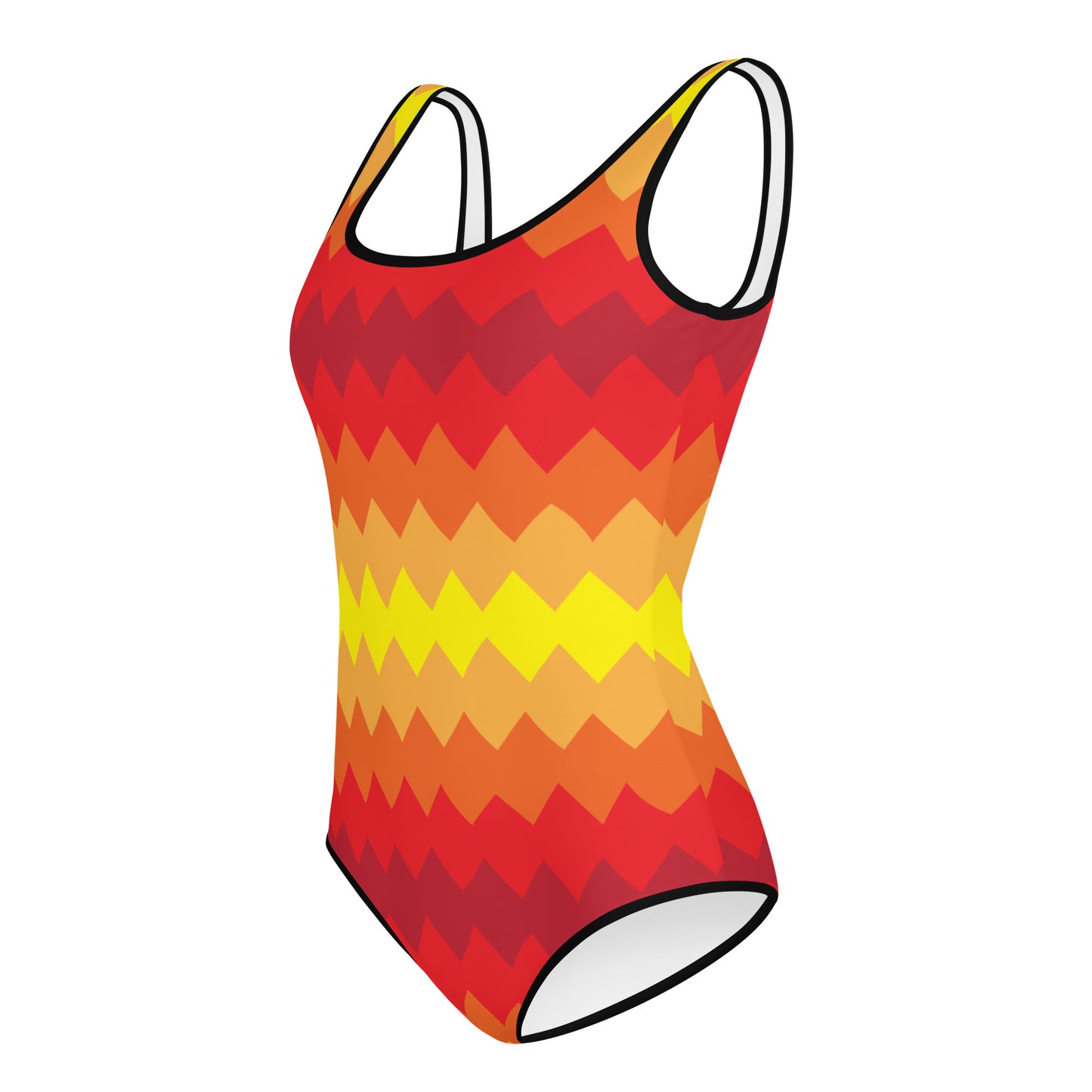 Zigzag Rays Youth Swimsuit