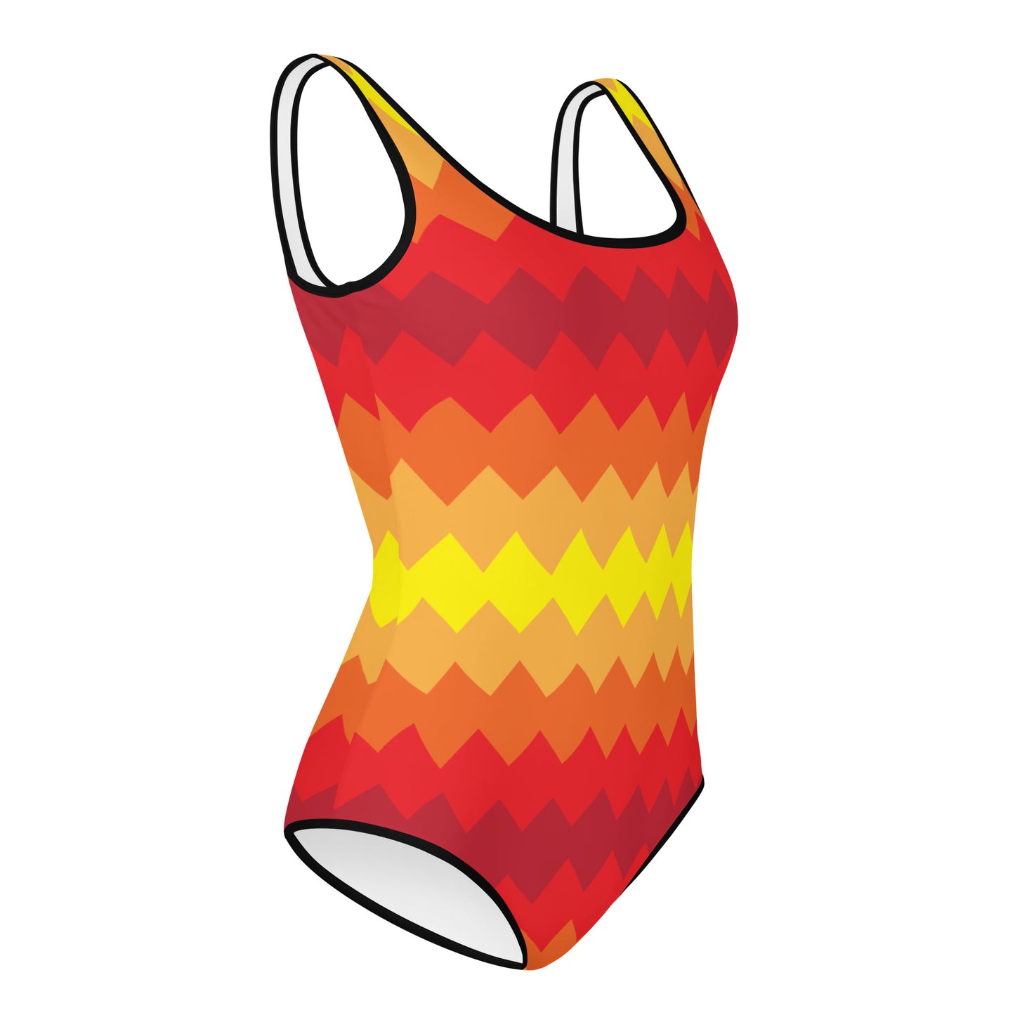 Zigzag Rays Youth Swimsuit