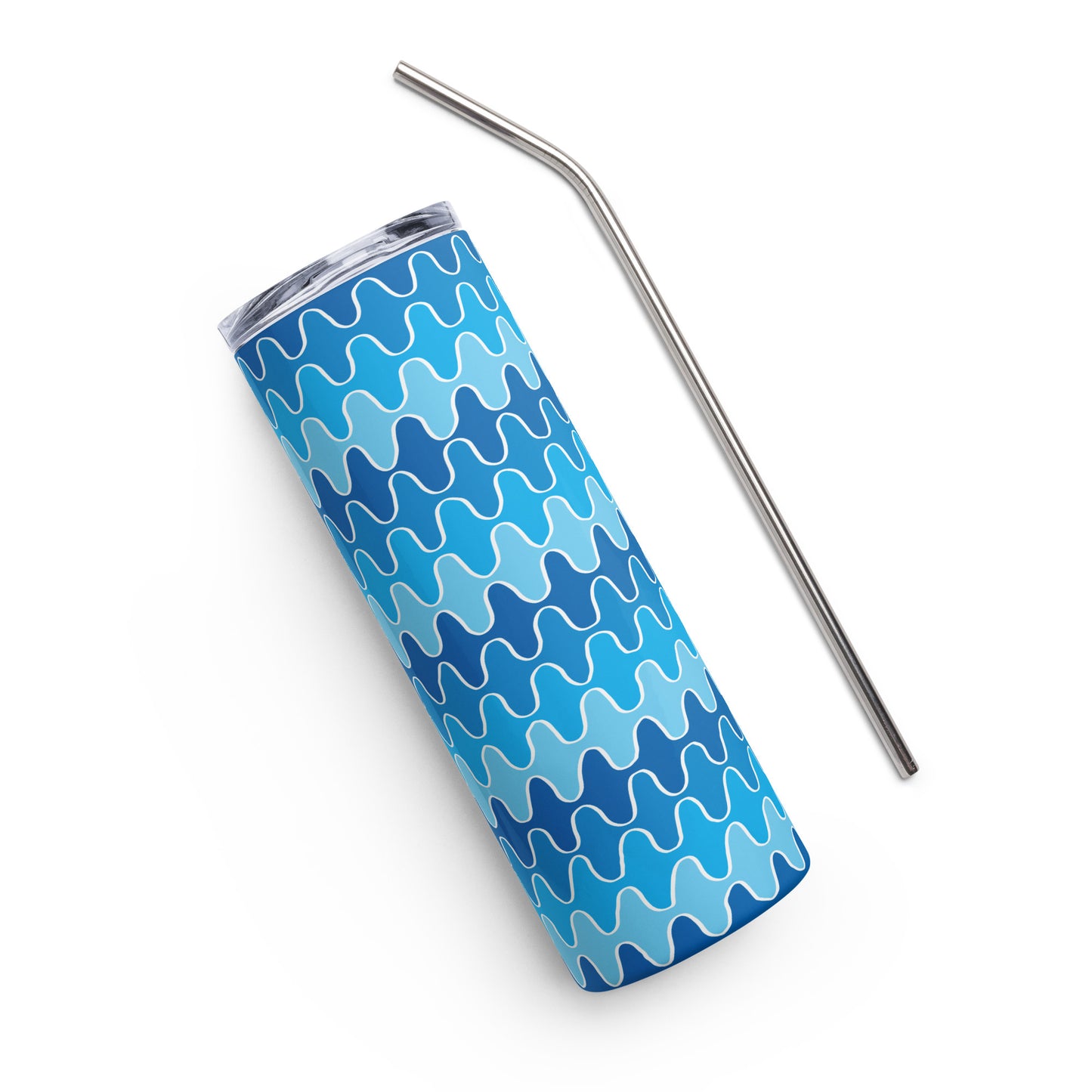 Squiggle Waves Stainless Steel Tumbler