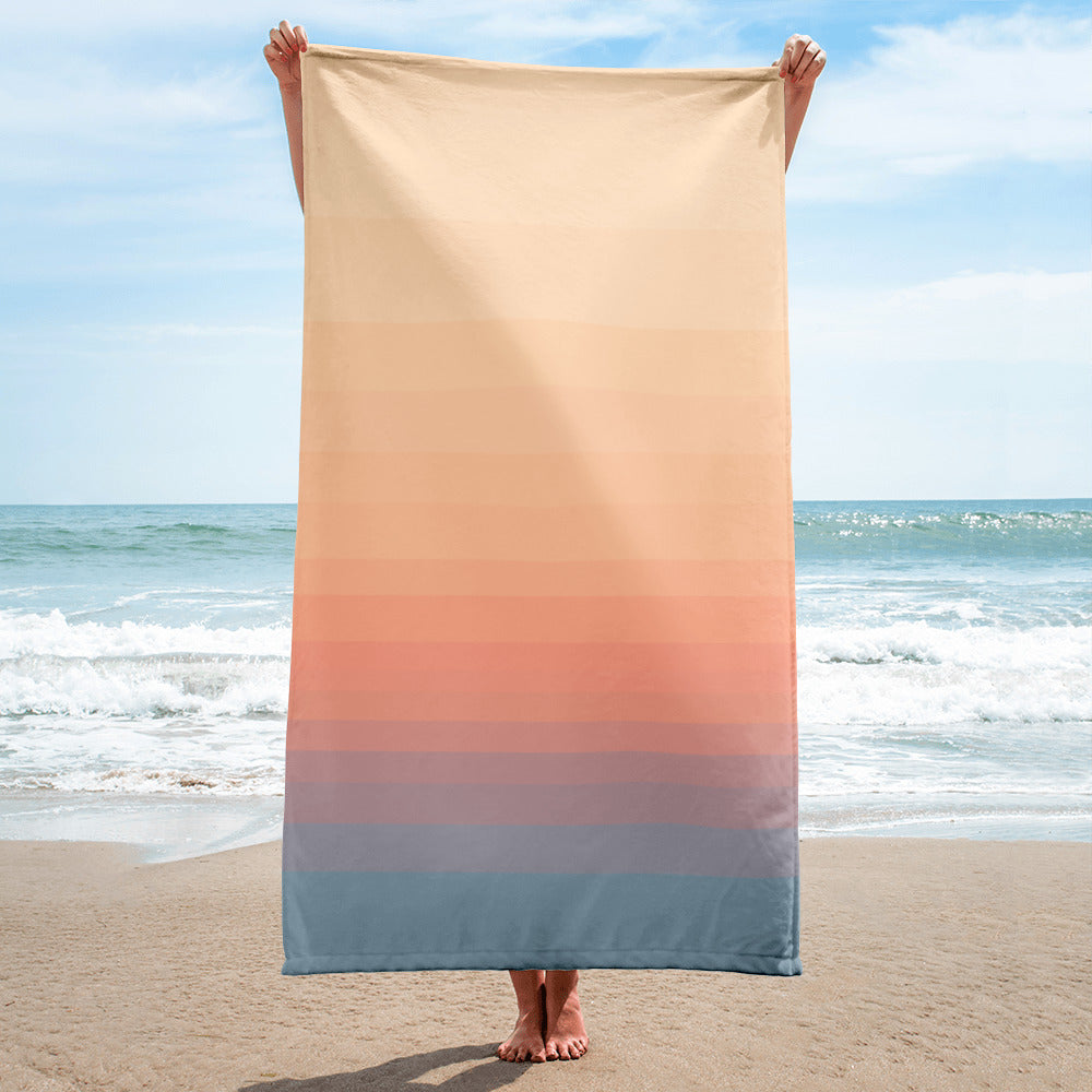 Minimalist Sunset Bath & Beach Towel