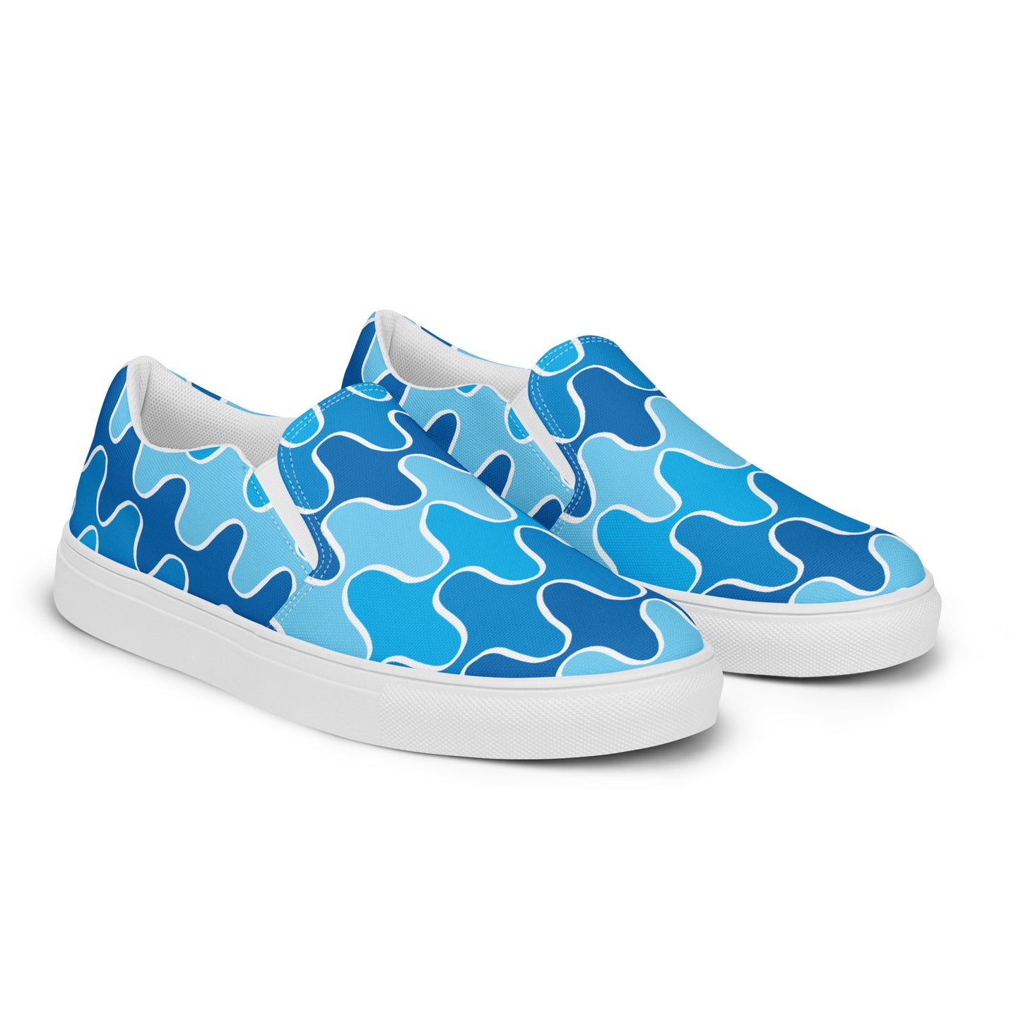 Squiggle Waves Women’s Slip-On Canvas Shoes