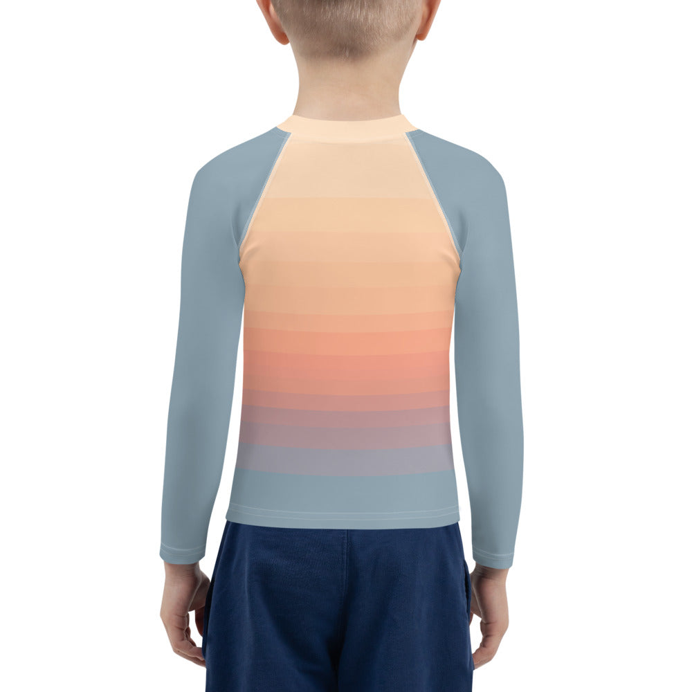 Minimalist Sunset Kids Rash Guard