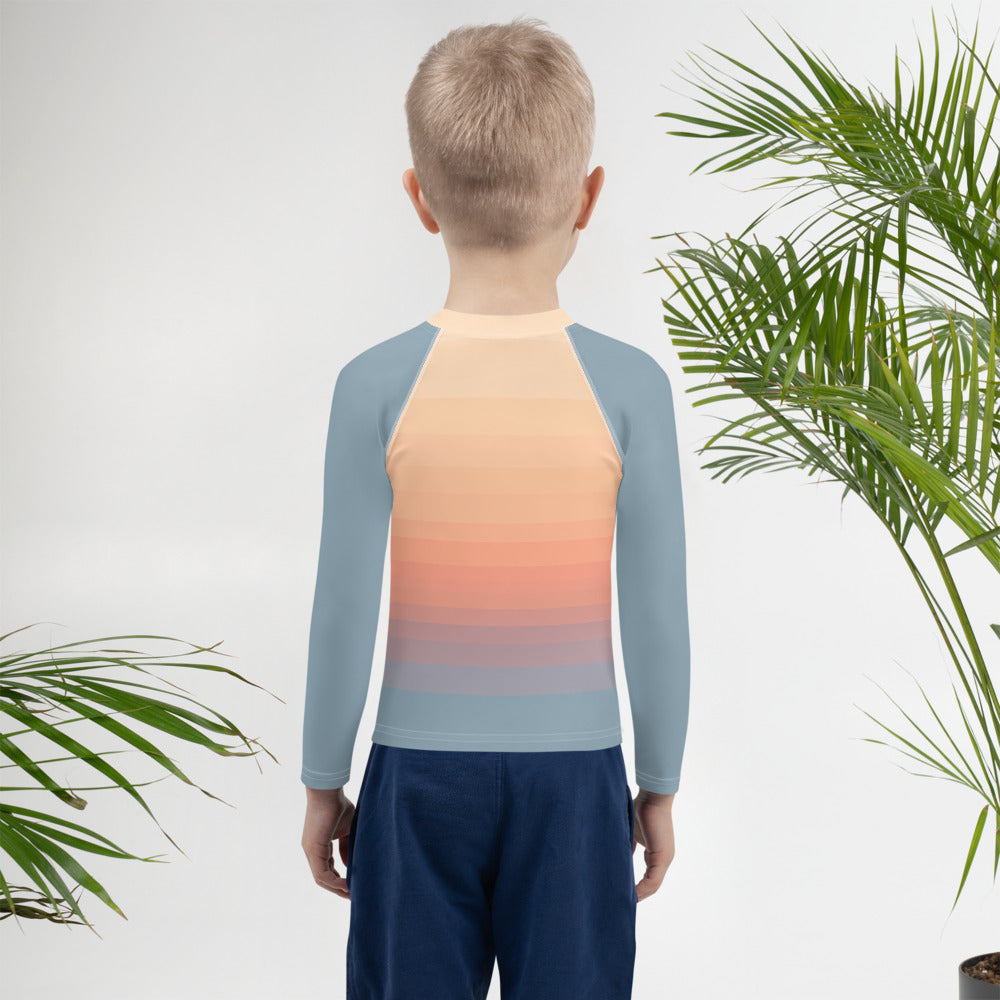 Minimalist Sunset Kids Rash Guard