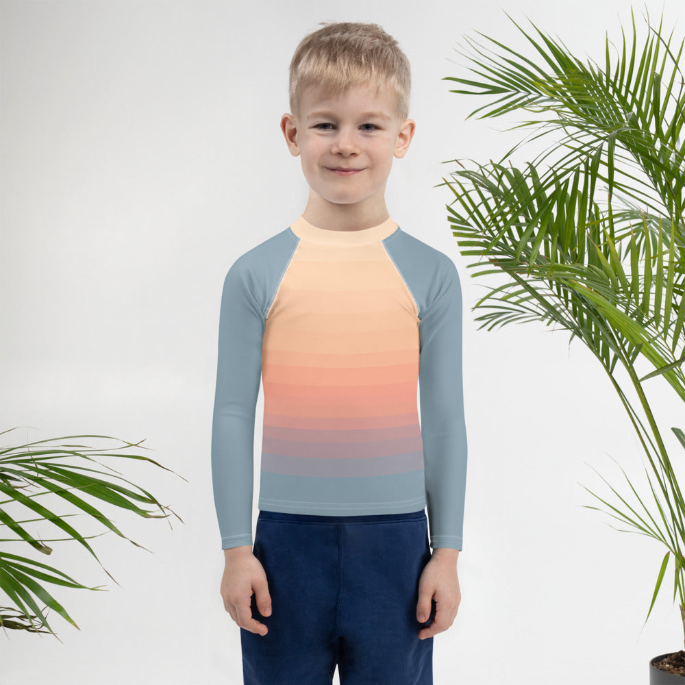 Minimalist Sunset Kids Rash Guard